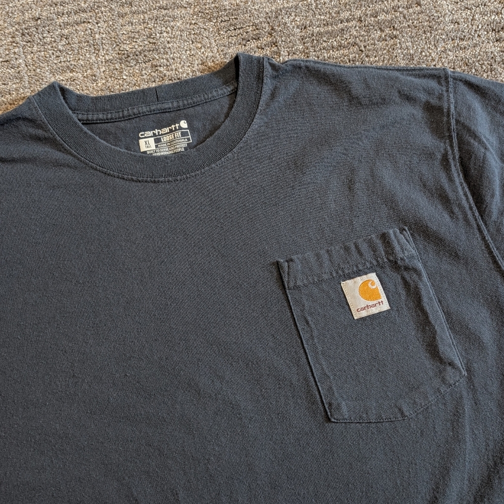 Carhartt Men's Slate Blue Pocket T-Shirt XL Tall - Picture 2 of 8